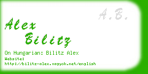 alex bilitz business card